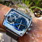 Reloj Cuadrado Luminoso para Hombre con Doble Cronógrafo