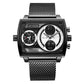 Reloj Cuadrado Luminoso para Hombre con Doble Cronógrafo