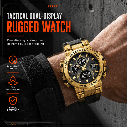 ⌚ ¡50% DE DESCUENTO POR TIEMPO LIMITADO! 💦 Reloj Deportivo Digital Táctico Multifuncional Impermeable 50M – Robusto, Práctico, Versátil ✨