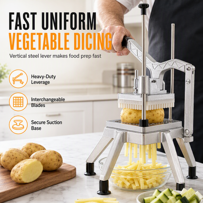 🔪 Vertical Vegetable Dicer – 4 sharp blades & heavy‑duty lever ✨
