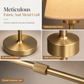 Rechargeable Fabric and Metal LED Bedside Lamp with Touch Control 5200mAh Battery USB Warm Light Decorative Atmosphere Night Light