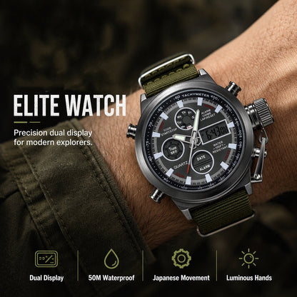 ⌚ ¡50% DE DESCUENTO POR TIEMPO LIMITADO! ✨ Reloj Deportivo Retro Digital de Cuarzo para Hombre – Carátula Luminosa, Diseño Robusto y Estilo Versátil 🧭