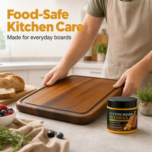 🐝 ¡50% DE DESCUENTO! ✨ Cera Acondicionadora para Tablas de Picar Grado Alimenticio – Nutritiva, No Grasosa y Protectora