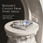 📢📢 ¡50% DE DESCUENTO! ⏰ Anillo Gótico Vintage Luna Creciente con Baño de Platino y Engaste en V