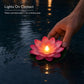 Luces LED Flotantes de Flor de Loto Impermeables para Alberca y Jardín