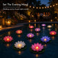 Luces LED Flotantes de Flor de Loto Impermeables para Alberca y Jardín