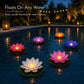 Luces LED Flotantes de Flor de Loto Impermeables para Alberca y Jardín