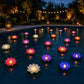 Luces LED Flotantes de Flor de Loto Impermeables para Alberca y Jardín