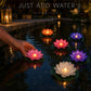 Luces LED Flotantes de Flor de Loto Impermeables para Alberca y Jardín