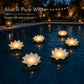 Luces LED Flotantes de Flor de Loto Impermeables para Alberca y Jardín