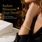 ✨ ¡50% DE DESCUENTO POR TIEMPO LIMITADO! 💛 Pulsera de Cadena con Corazones de Strass Dorado – Lujo Ligero, Estilo Parisino 🤍