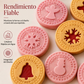 Juego de moldes para galletas navideñas festivas