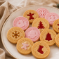 Juego de moldes para galletas navideñas festivas