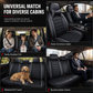 Asiento de coche de cuero de cobertura completa universal cubre todas las estaciones protectores de cojines con diseño de raya horizontal de bloque de color para coches de 5 asientos
