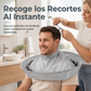 Capa de corte de pelo transpirable talla mediana gris para adultos y bata de salón para teñir el pelo inodora
