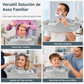 Capa de corte de pelo transpirable talla mediana gris para adultos y bata de salón para teñir el pelo inodora