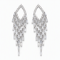 ⏳ ¡50% de Descuento por Tiempo Limitado! ⏰ Aretes Colgantes Rombo con Flecos de Circonita Cúbica y Plata S925 🦚