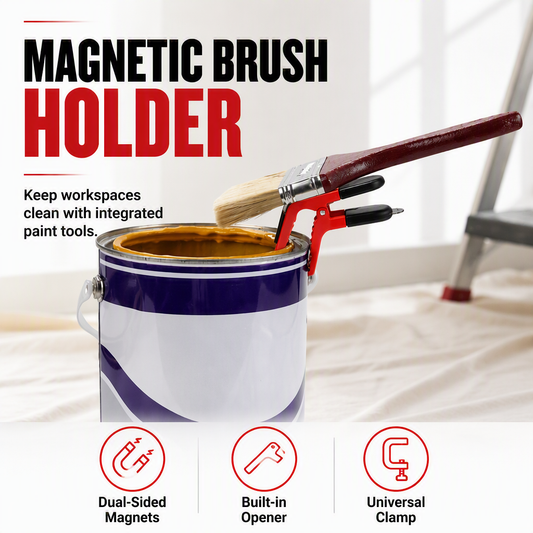 Clip Magnético Universal para Brochas de Pintura con Abridor de Latas Integrado