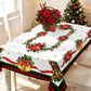🎄🍽️ Mantel navideño de poliéster – Impermeable, reutilizable y disponible en 7 tamaños