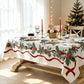 🎄🍽️ Mantel navideño de poliéster – Impermeable, reutilizable y disponible en 7 tamaños