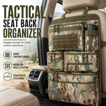 🚙 ¡50% DE DESCUENTO POR TIEMPO LIMITADO! 🎒 Organizador Táctico para Respaldo de Asiento de Auto – Uso Rudo, Multibolsillos y Ajuste Fácil 🛠️