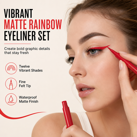 🌈 ¡50% DE DESCUENTO! ✨ Delineador Líquido Mate en Plumín – 12 Tonos Vibrantes, Punta Ultra Fina y Fórmula Impermeable 🎨