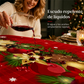 🎄🍽️ Mantel navideño de poliéster – Impermeable, reutilizable y disponible en 7 tamaños