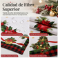 🎄🍽️ Mantel navideño de poliéster – Impermeable, reutilizable y disponible en 7 tamaños