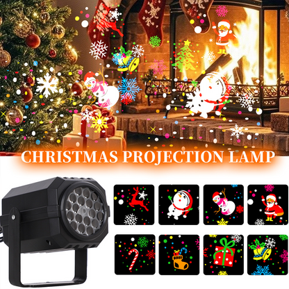 Proyector LED Giratorio de Luces Navideñas con 16 Patrones Dinámicos