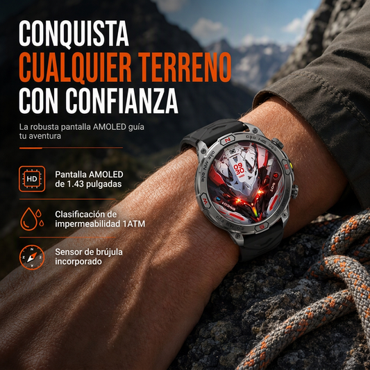 📢📢 50% DE DESCUENTO! ⏰ Reloj inteligente resistente – Llamadas Bluetooth y monitor de salud, reloj deportivo outdoor duradero para hombres ⌚⛰️