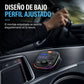 Transmisor FM Bluetooth para Coche Reproductor MP3 y Carga Rápida PD Puertos USB Duales y Luz de Ambiente