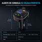 Transmisor FM Bluetooth para Coche Reproductor MP3 y Carga Rápida PD Puertos USB Duales y Luz de Ambiente
