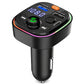 Transmisor FM Bluetooth para Coche Reproductor MP3 y Carga Rápida PD Puertos USB Duales y Luz de Ambiente