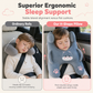 🚗 Almohada de viaje para auto con diseño animado – Cojín ergonómico de soporte para cuello y cinturón de seguridad para niños y adultos