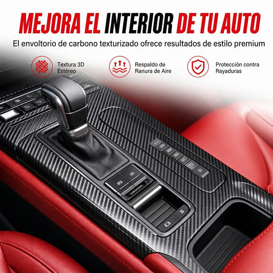 ⏳Oferta por tiempo limitado⏰Película de revestimiento interior de fibra de carbono 3D/6D – vinilo adhesivo para envolver coches