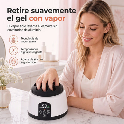 Máquina quitamatices eléctrica de vapor de 36 W: dispositivo profesional para eliminar esmalte en gel y acrílico para manicuras