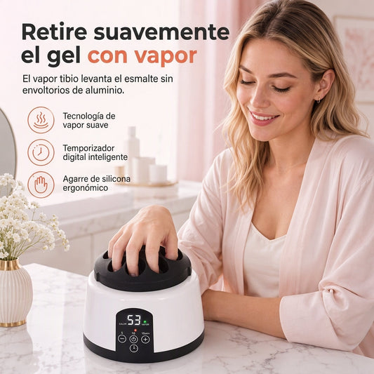 Máquina quitamatices eléctrica de vapor de 36 W: dispositivo profesional para eliminar esmalte en gel y acrílico para manicuras