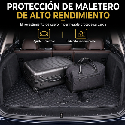 Alfombrilla de maletero de coche universal de piel PVC para sedanes y SUV, fácil de limpiar, 100 x 70 cm