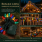 Guirnalda de luces de fresa a batería con 8 modos de iluminación para decoración de Navidad, Halloween, jardín y patio.