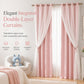 Cortinas Doble Capa Elegantes con Tul y Bloqueo de Luz