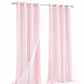 Cortinas Doble Capa Elegantes con Tul y Bloqueo de Luz