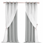 Cortinas Doble Capa Elegantes con Tul y Bloqueo de Luz
