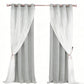 Cortinas Doble Capa Elegantes con Tul y Bloqueo de Luz