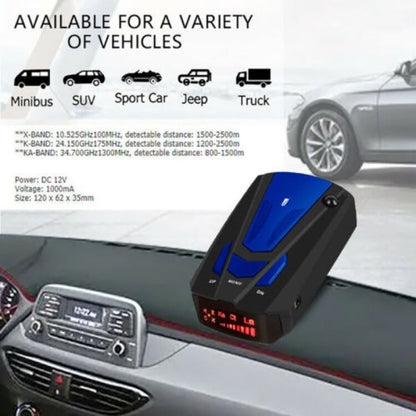 Detector de Radar y Velocidad para Auto – Alerta Temprana de Banda Completa con Pantalla LED y Alarma Sonora