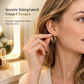 Aretes Huggie en U con Estampado de Leopardo Vintage