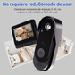 ⏰ Cámara de timbre con pantalla – Visualización en vivo, audio bidireccional, visión nocturna 🔔