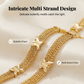 Pulsera Elegante de Cadenas Múltiples con Dijes de Mariposa