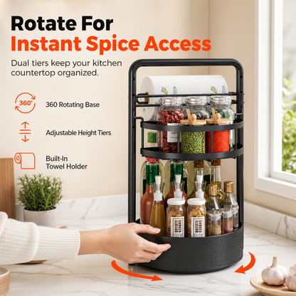 Especiero Giratorio 360° Organizador de Condimentos para Cocina