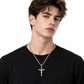 Collar con Dije de Cruz y Retrato para Hombre y Mujer