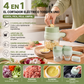 🔥50% PROMOCIÓN FLASH🔪 Mini robot de cocina inalámbrico 4 en 1: picadora, pelador, cepillo, multifunción rápida para tus preparaciones 🍲✨